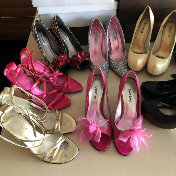 9 pair Bundle of Bebe, Steve Madden & Aldo Heels - Picture 3 of 12